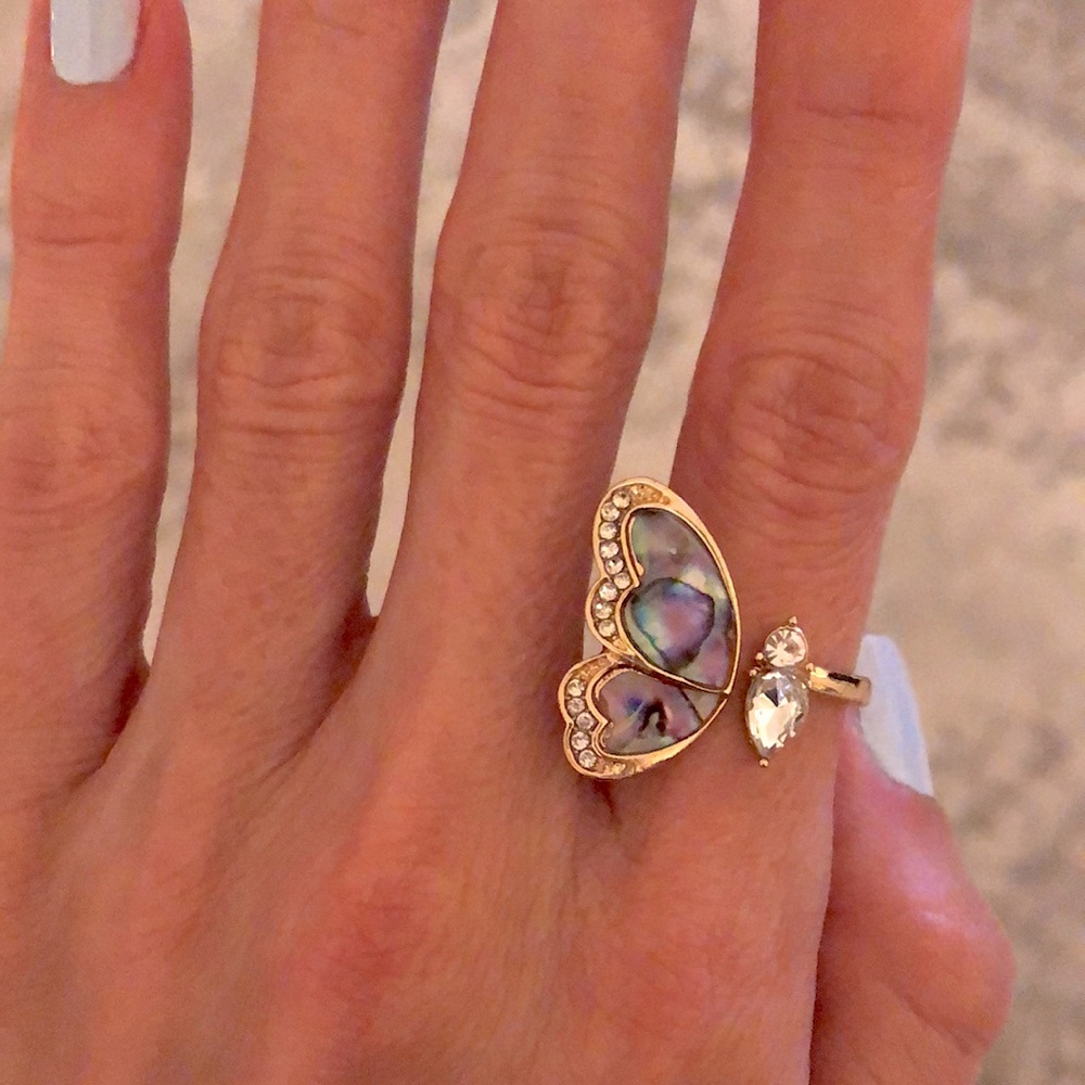 Gorgeous Adjustable Butterfly Statement Ring - image 6
